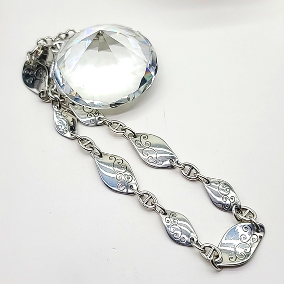 Retired Brighton "TWIRL" Swirled Links Necklace! Swirls & Lines Etched Details! - Picture 6 of 10